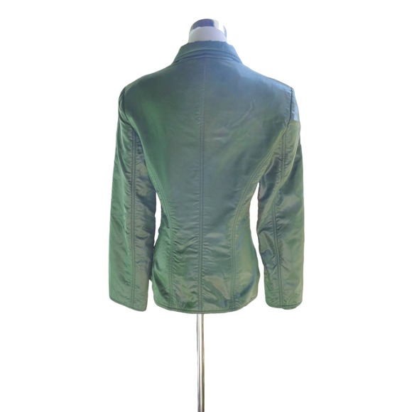 Moschino Green Quilted Short Jacket US 14 - Picture 4 of 7